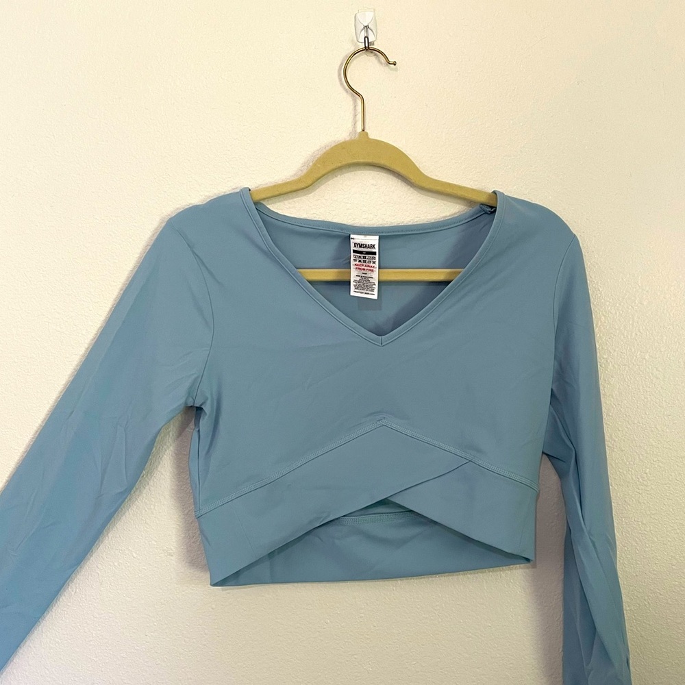 GYMSHARK CROSSOVER LONG SLEEVE CROP TOP